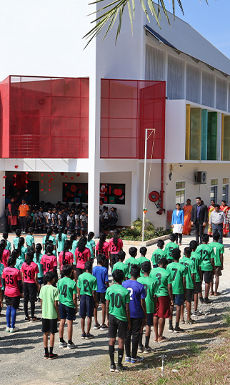 Students learning in classroom